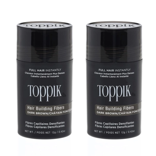 Toppik Twin Pack (Dark Brown) New Volumizing Hair Building Fibers